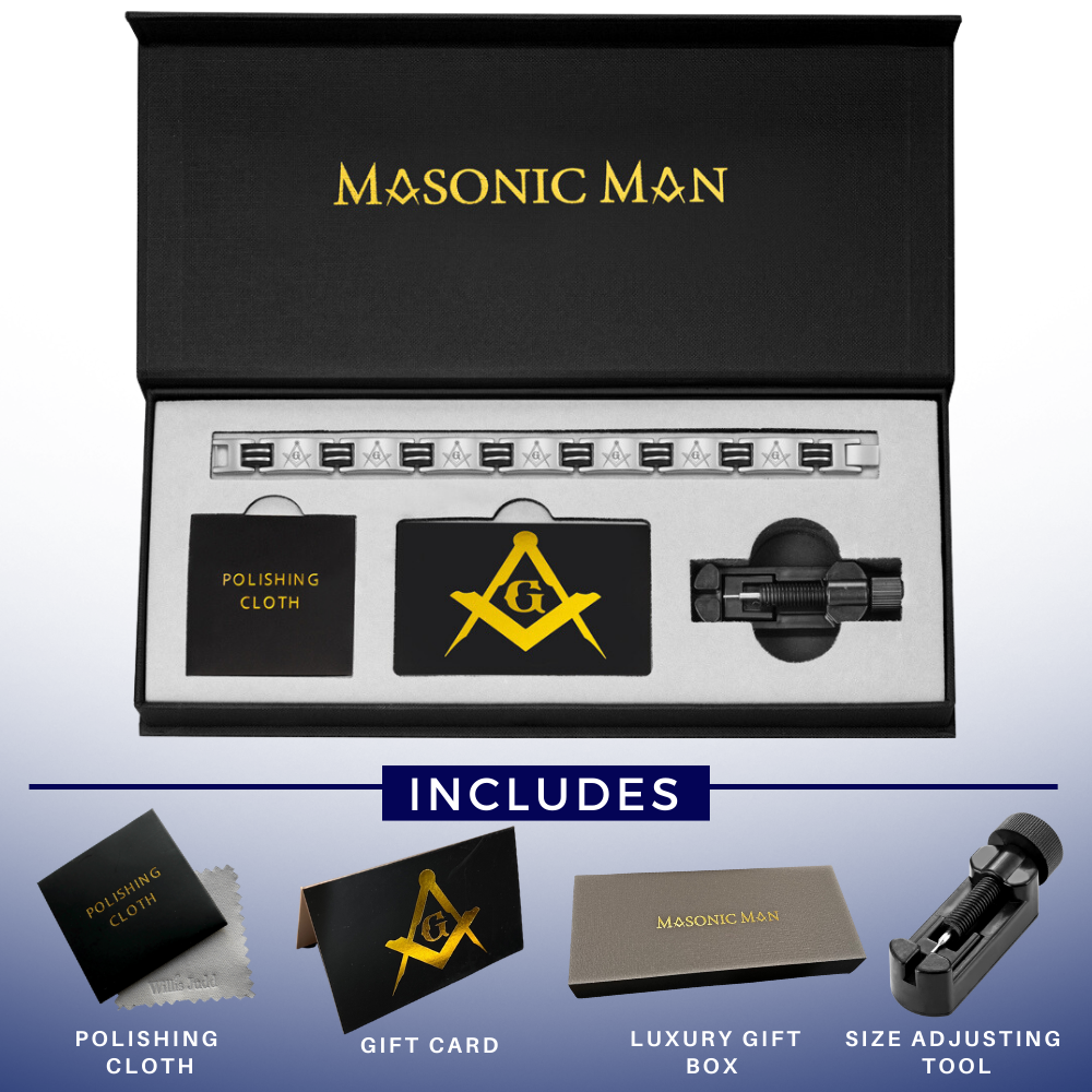 MasonicMan Magnetic Titanium Masonic Bracelet