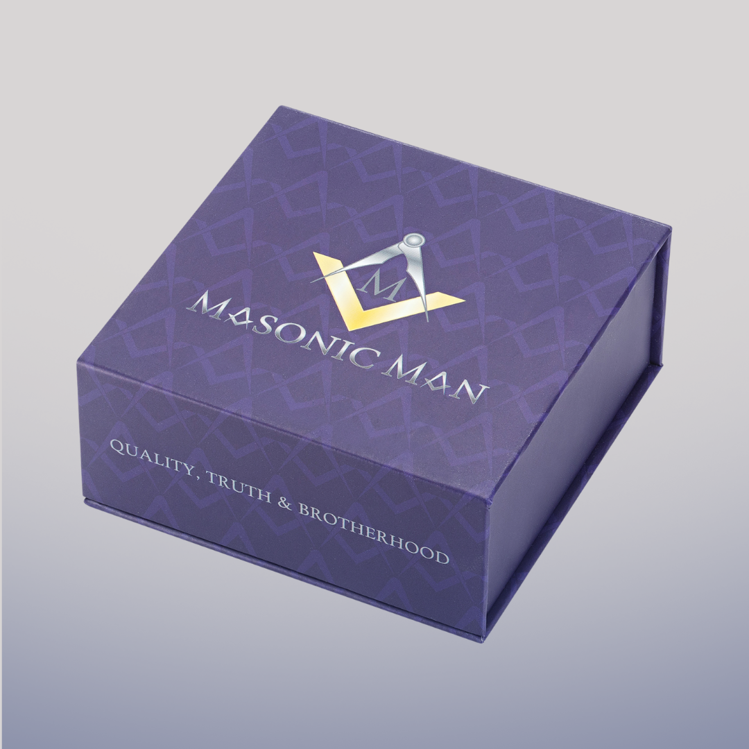 MasonicMan Gold Titanium Bracelet with Square and Compass