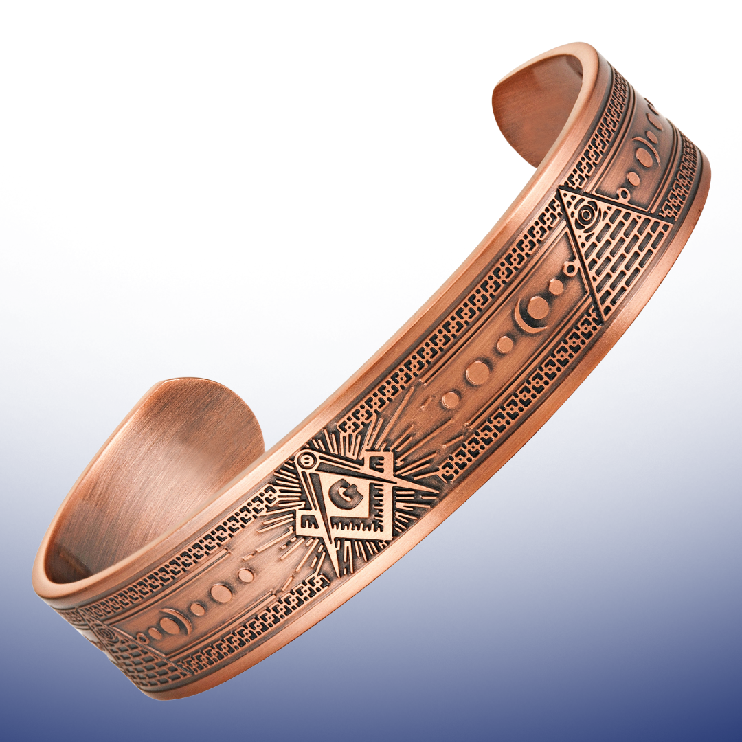 Mens Masonic Bangle Copper