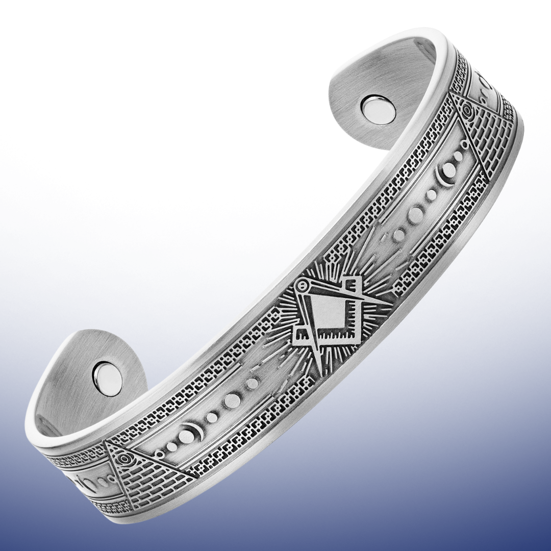 Mens Masonic Bangle Silver Copper