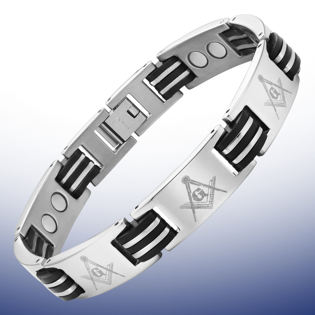 MasonicMan Magnetic Titanium Masonic Bracelet