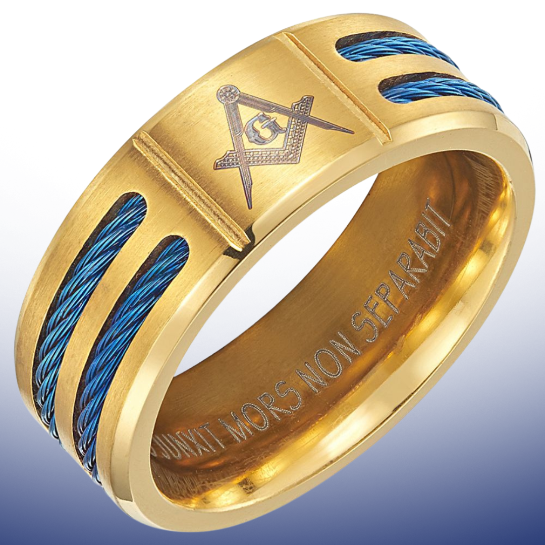 MasonicMan Mens Titanium Freemason Masonic Ring