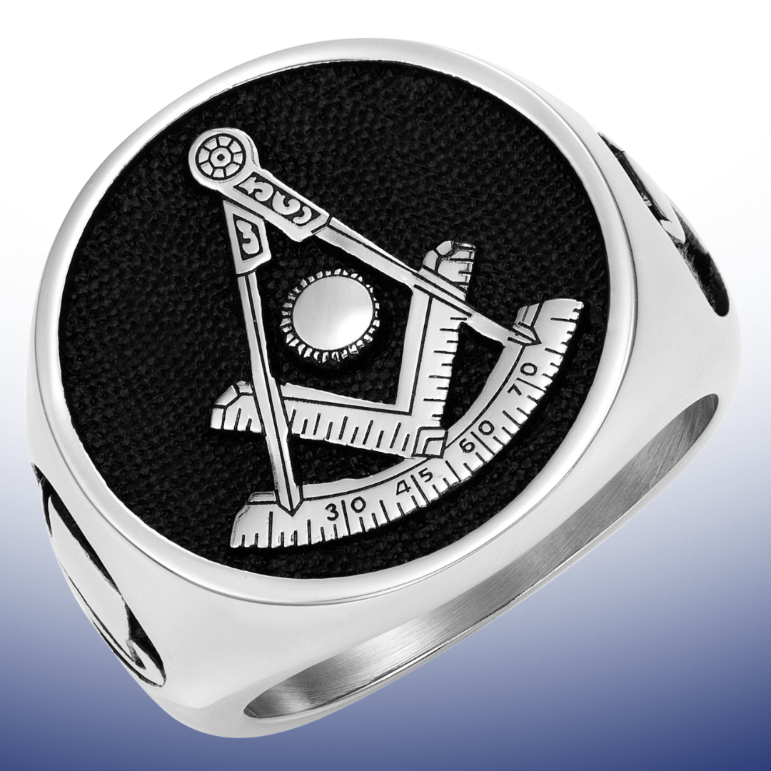 MasonicMan Past Master Stainless Steel Ring