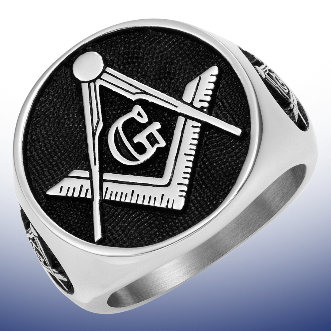 MasonicMan Square and Compass Stainless Steel Ring