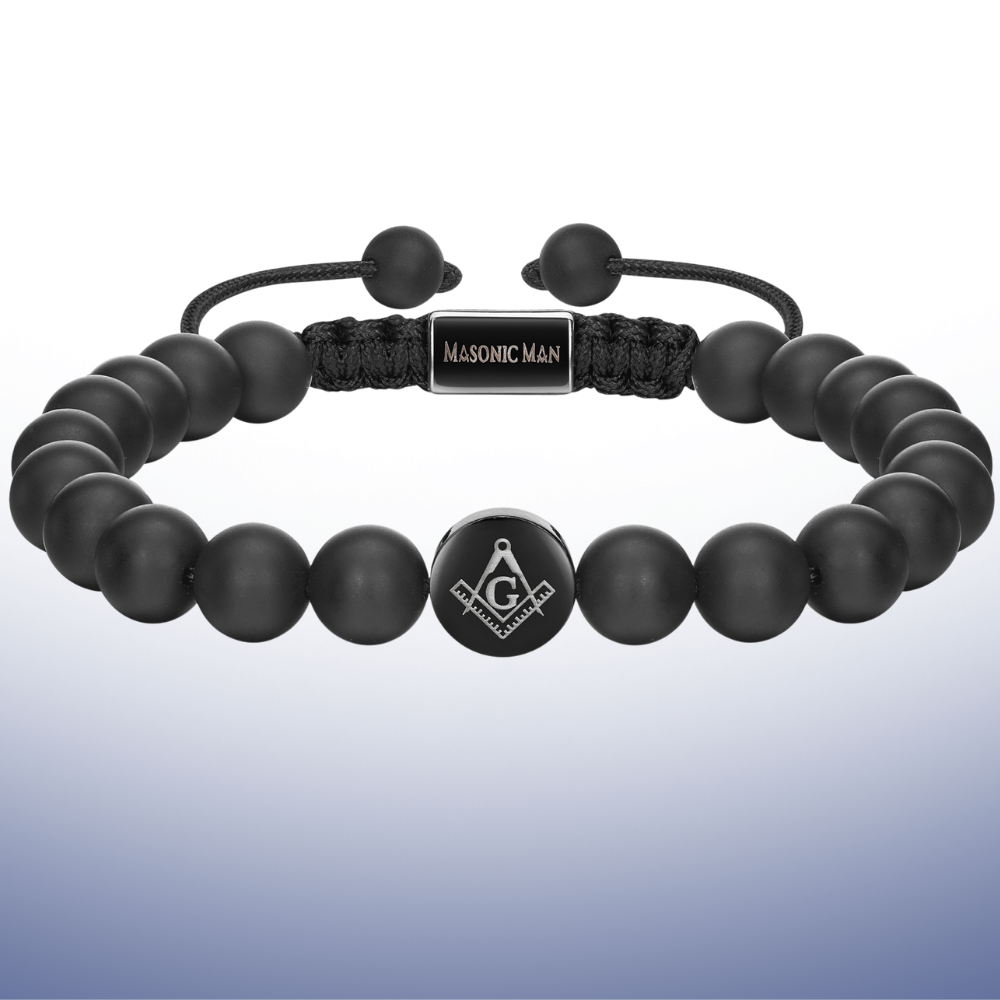 Masonic Mens Bead Bracelet