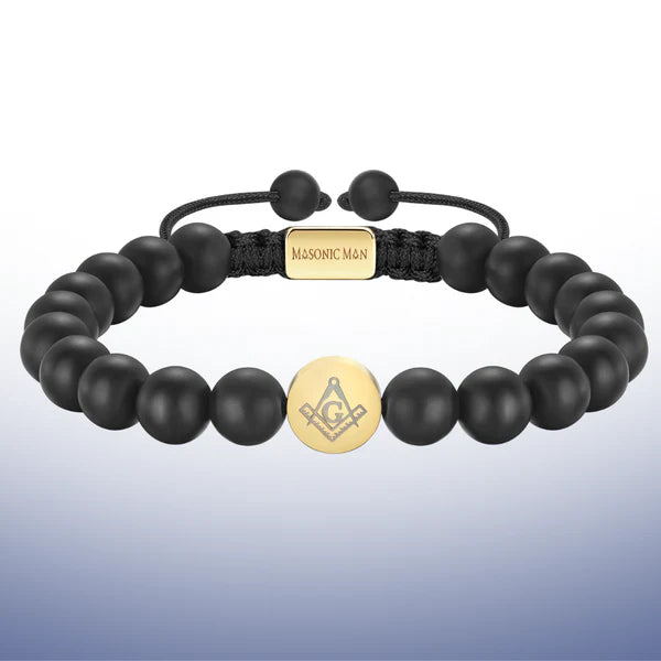 Masonic Mens Bead Bracelet