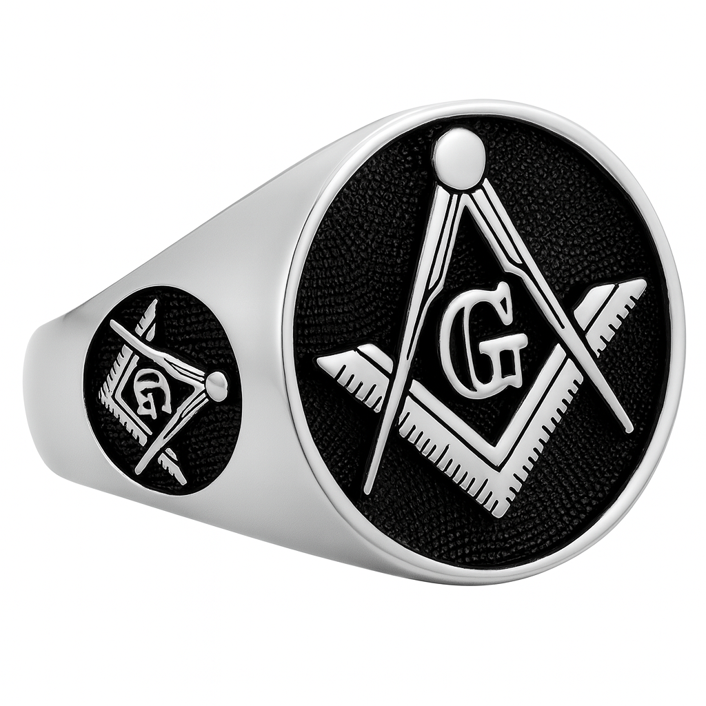 MasonicMan Square and Compass Stainless Steel Ring