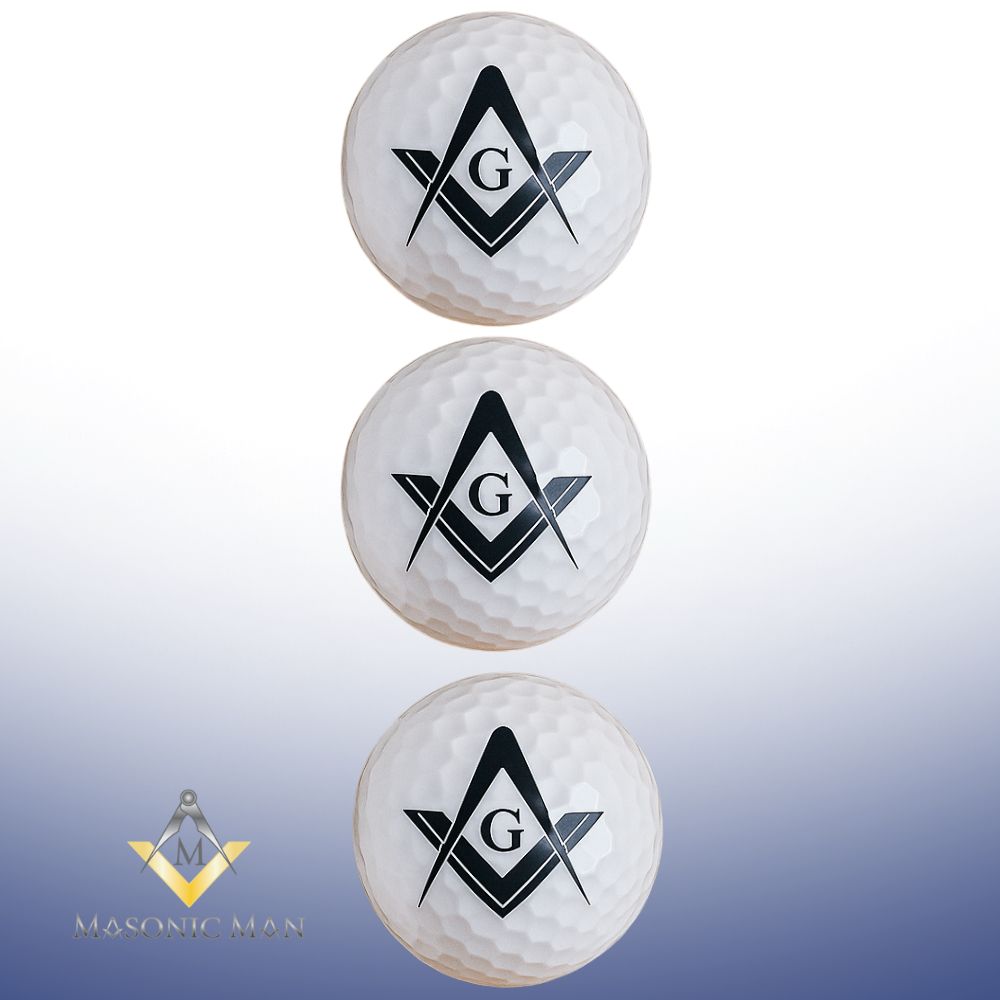 MasonicMan Masonic Logo Golf Ball 3 Pack