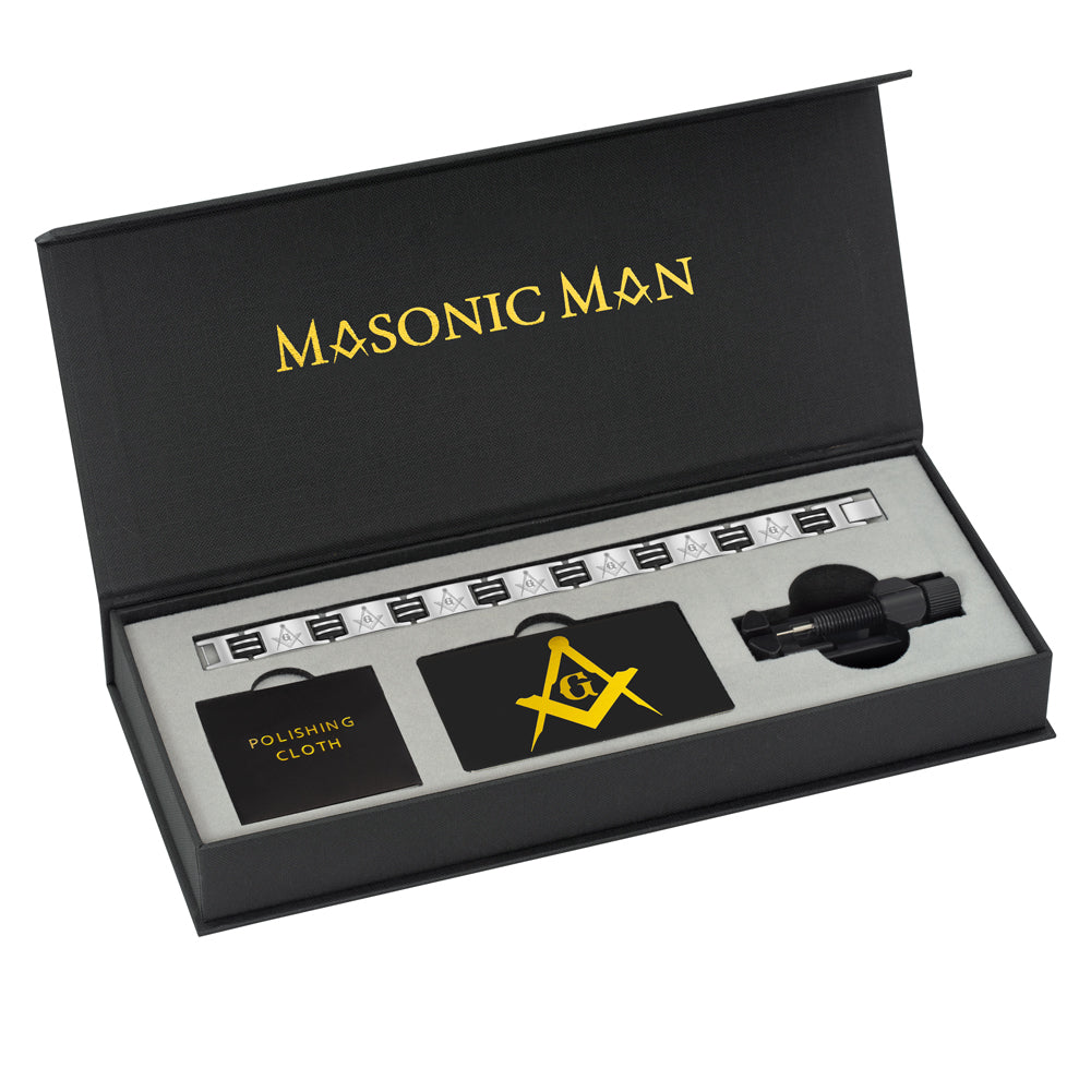 MasonicMan Magnetic Titanium Masonic Bracelet