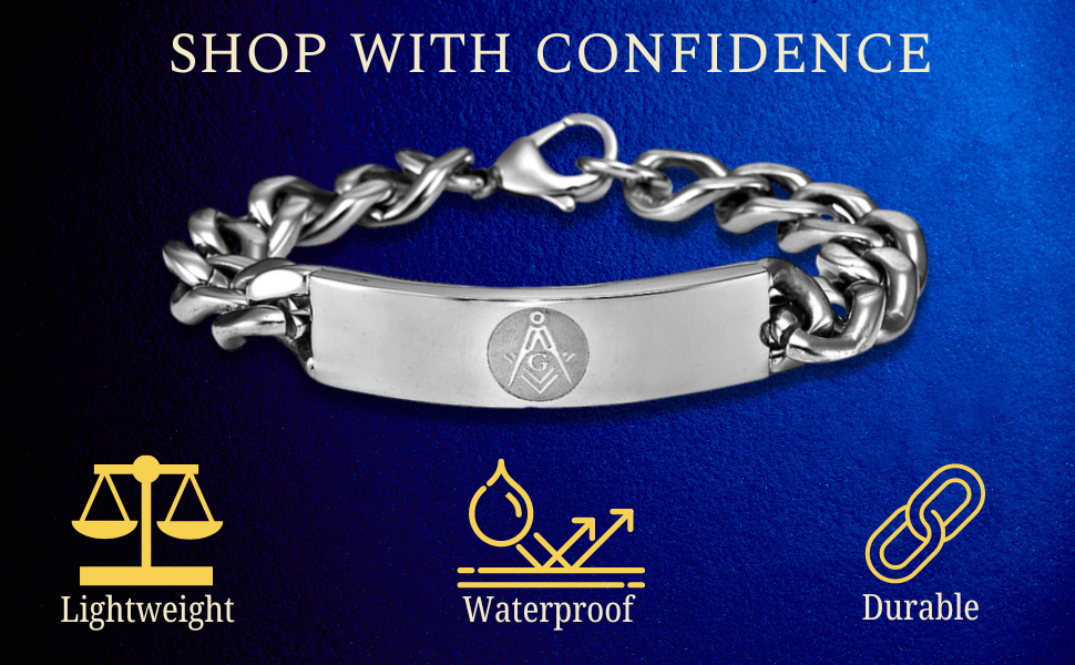 MASONIC TITANIUM CHAIN BRACELET