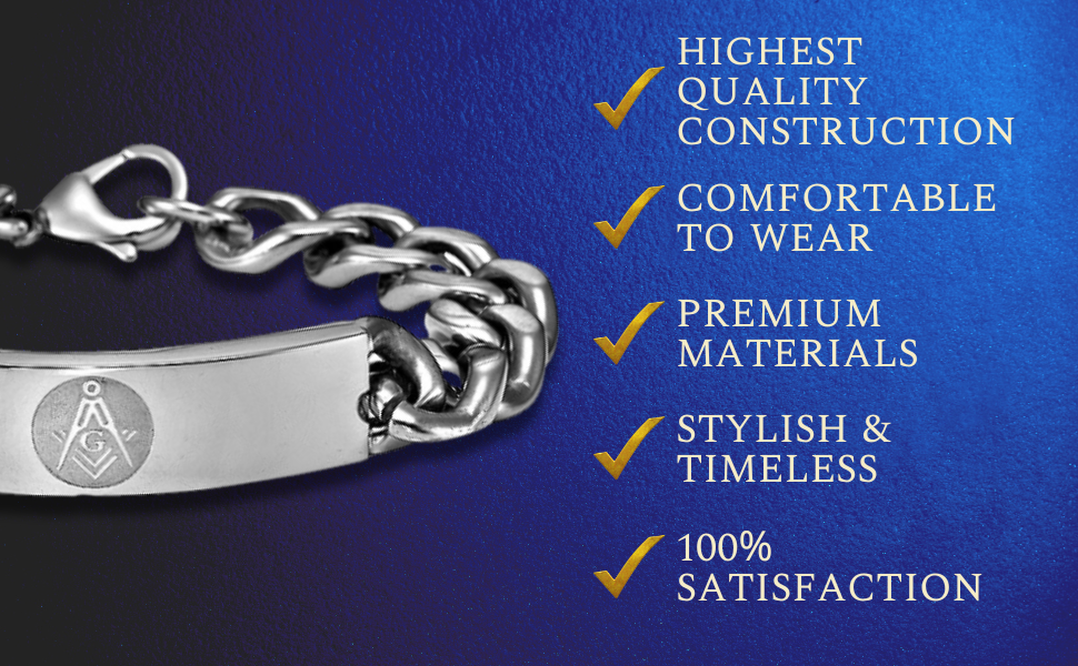 MASONIC TITANIUM CHAIN BRACELET