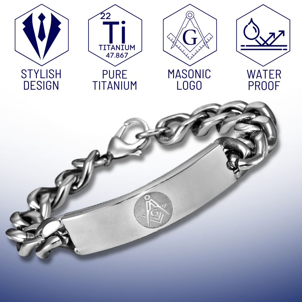 MASONIC TITANIUM CHAIN BRACELET