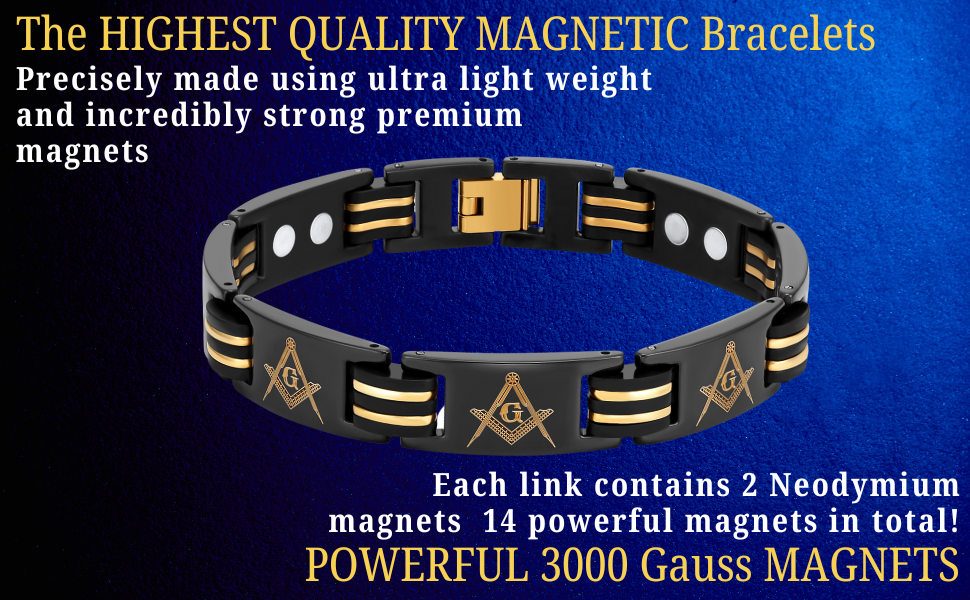 MasonicMan Magnetic Titanium Bracelet