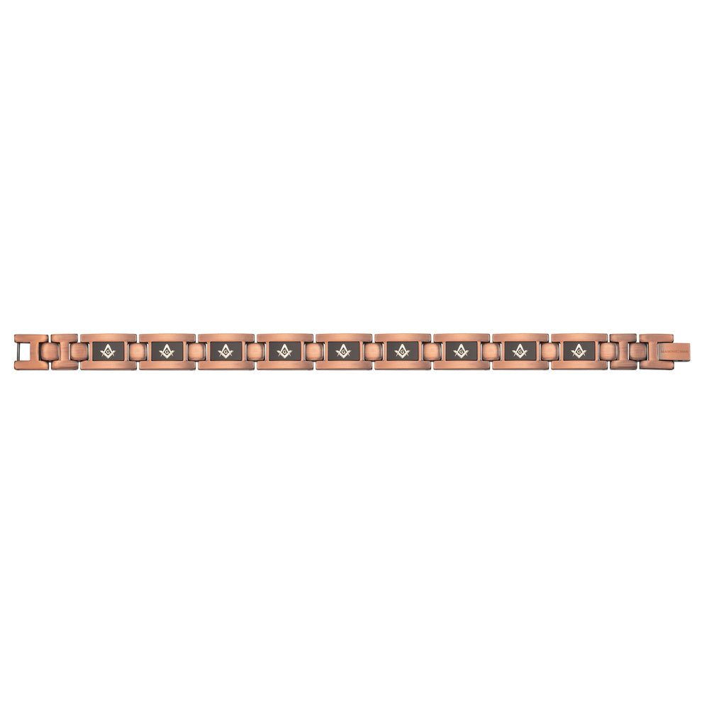 Masonic Pure Copper Link Bracelet with Adjusting Tool