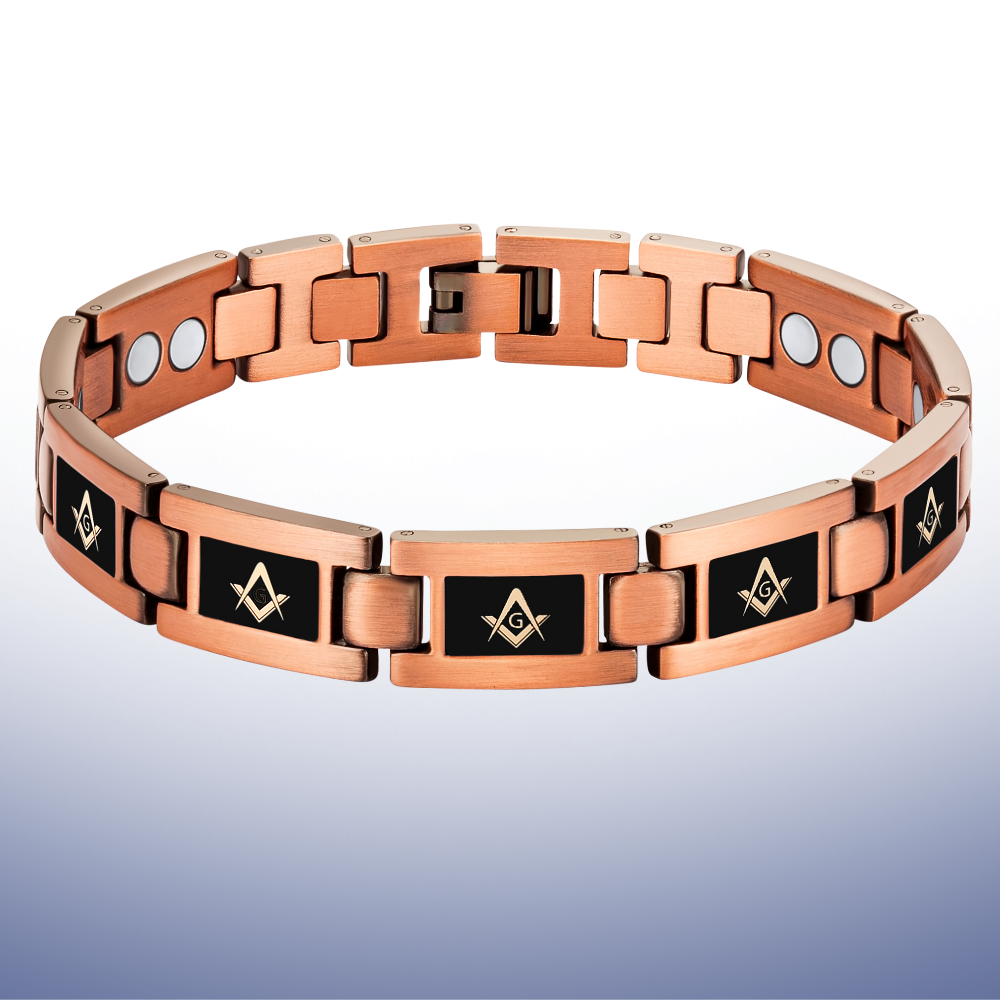 Mens Masonic Bracelet Copper