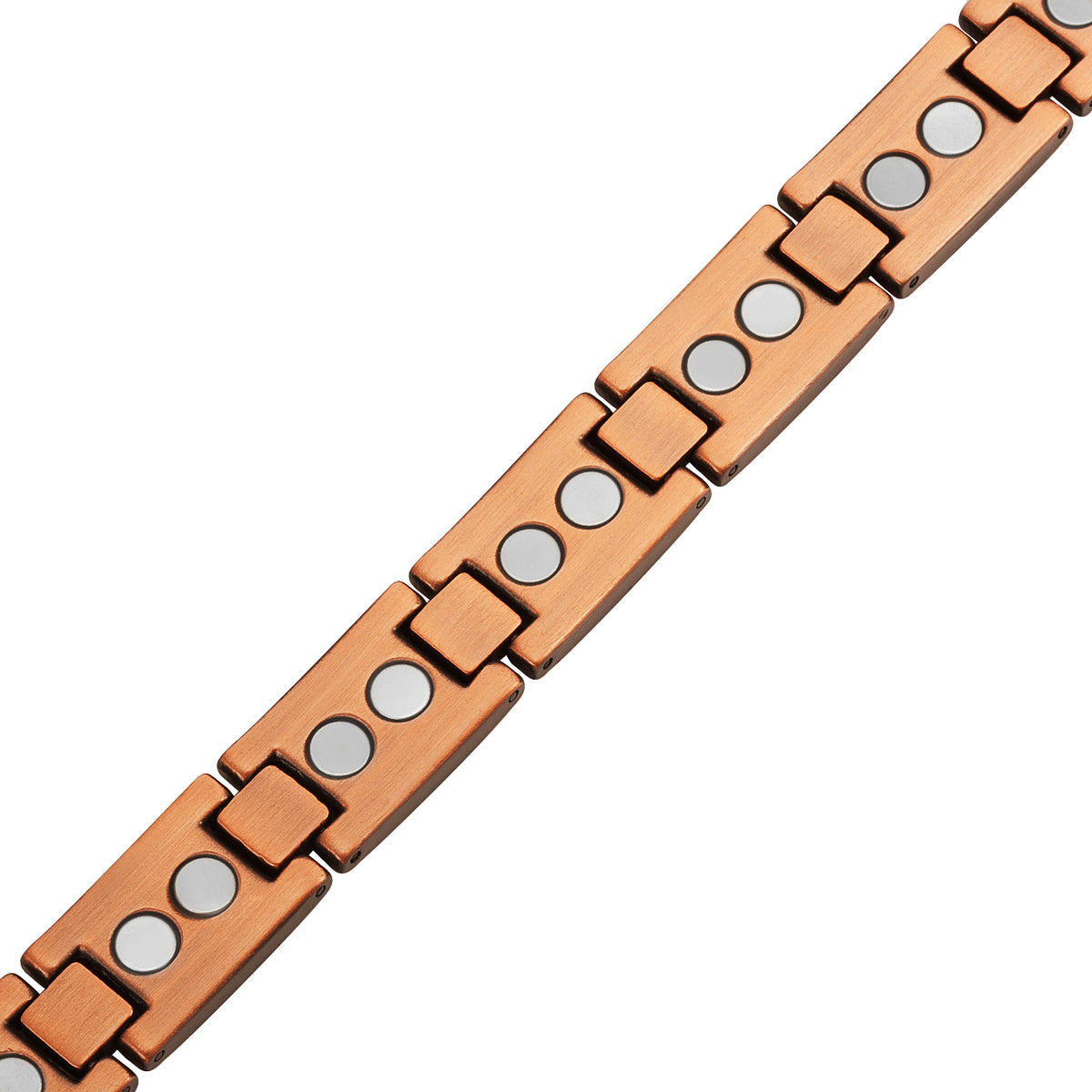 Masonic Pure Copper Link Bracelet with Adjusting Tool (BLUE)