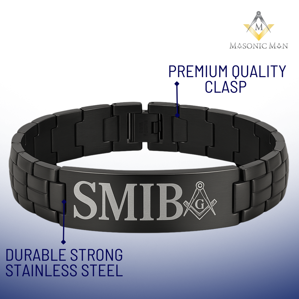 Masonic SMIB bracelet in gift box – symbolic gift for Freemasons