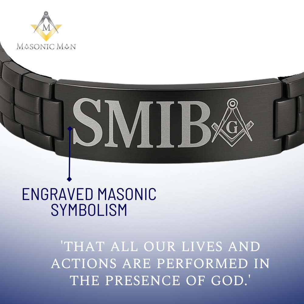 Masonic Bracelet – SMIB Engraving | Freemason Gift for Men