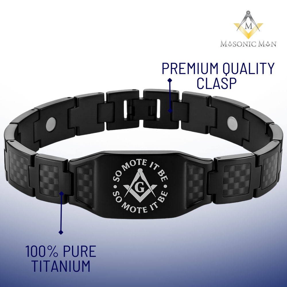 Mens So Mote It Be Masonic Bracelet