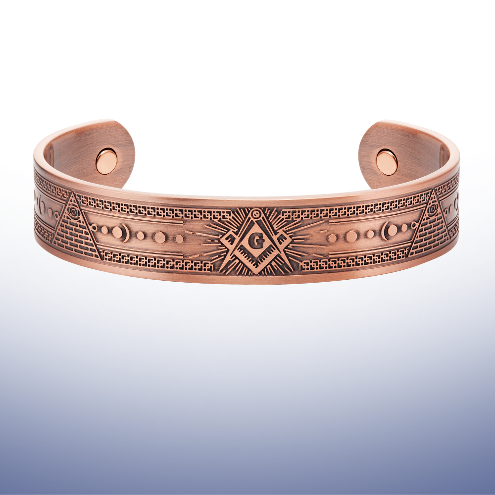 Mens Masonic Bangle Pure Copper