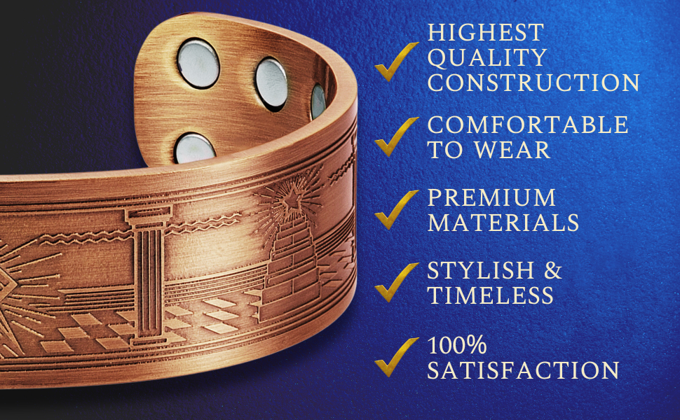 MasonicMan S&amp;C on Bible Pure Copper Bangle Bracelet