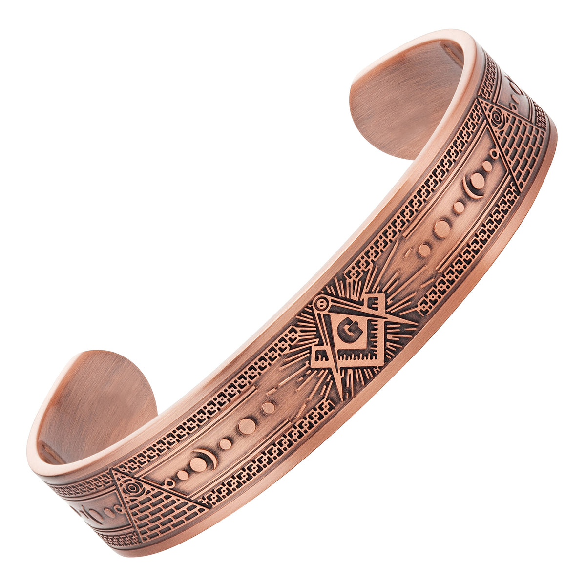 Mens Masonic Bangle Copper