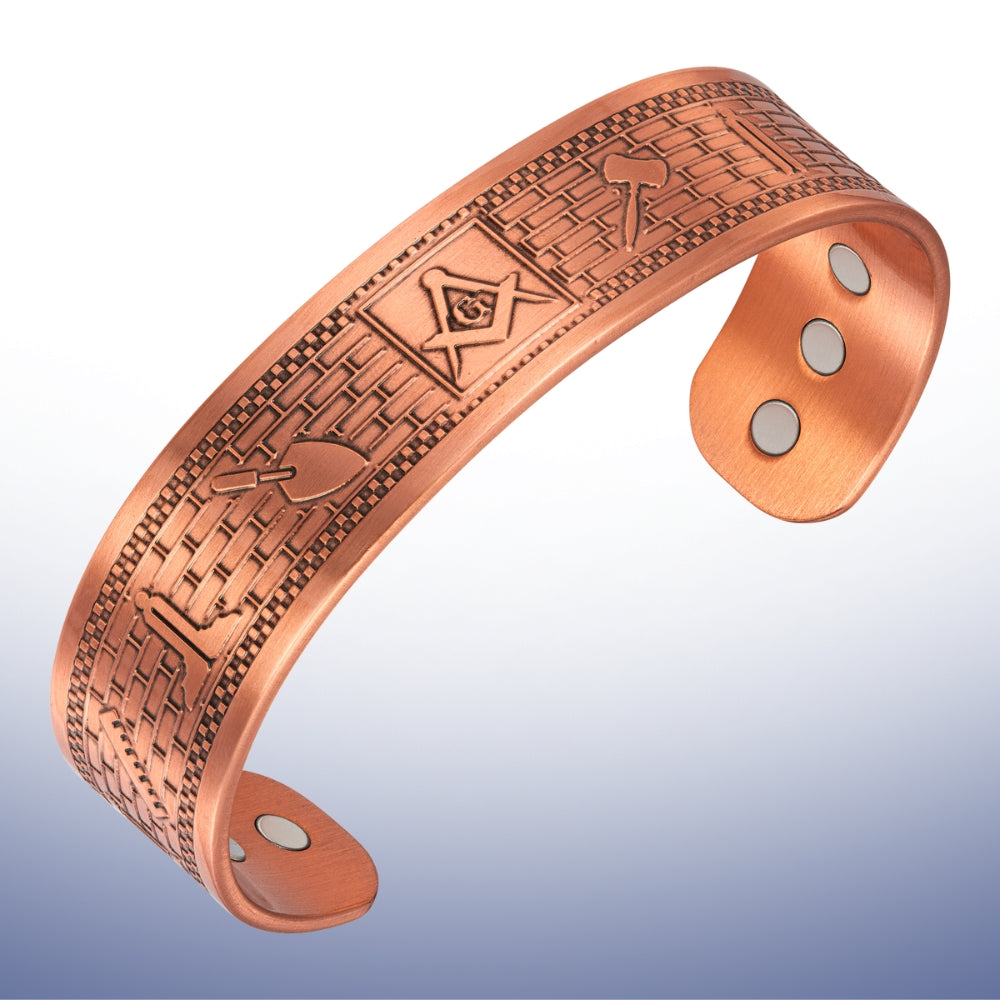 Masonic Copper Magnetic Bangle – The Working Tools of a Freemason