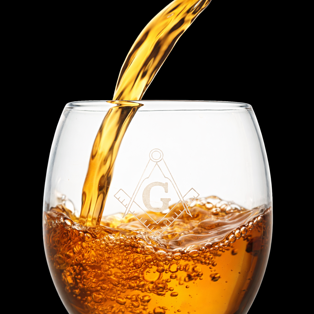 Masonic Whiskey Decanter & Glass Set – Square & Compasses Signature Edition