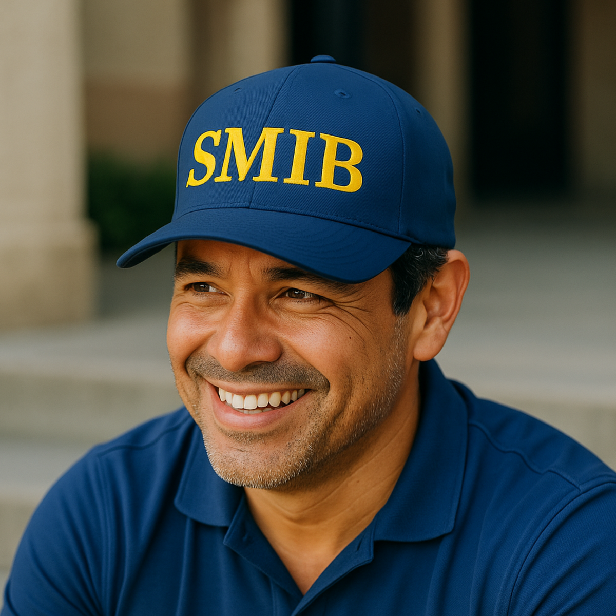 Freemasons SMIB hat- flexifit Blue/gold