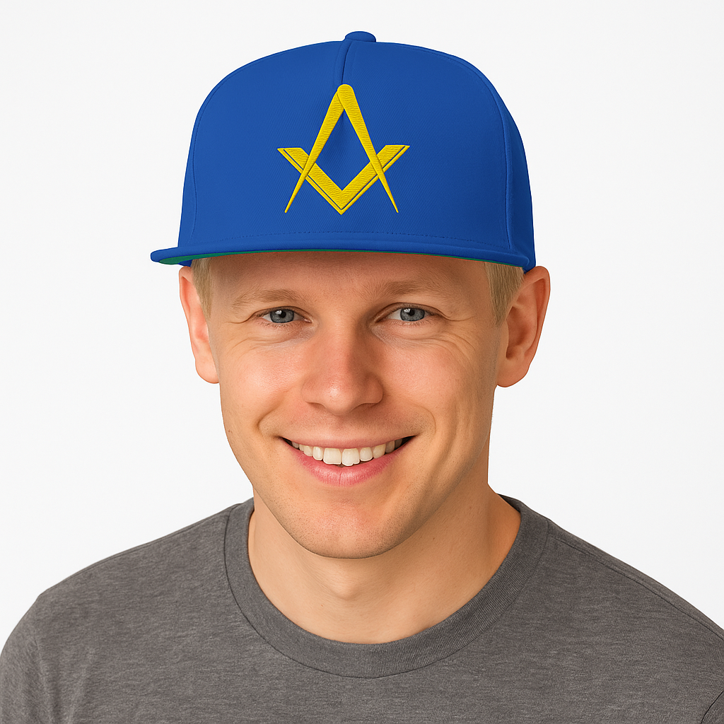 Freemasons So Mote It Be hat- Snapback Blue/gold