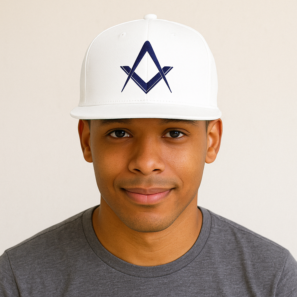 Freemasons So Mote It Be hat- Snapback White/Navy