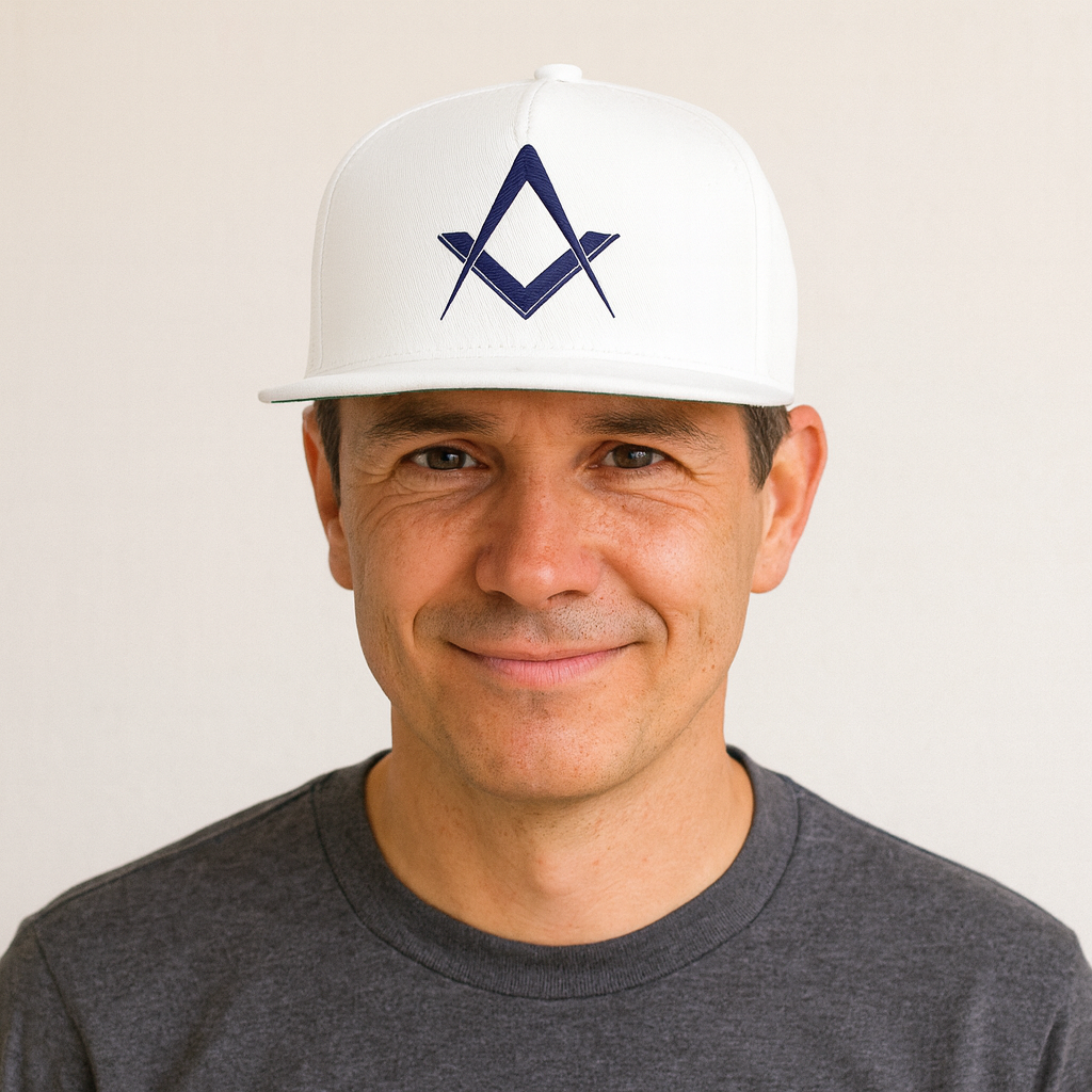 Freemasons So Mote It Be hat- Snapback White/Navy