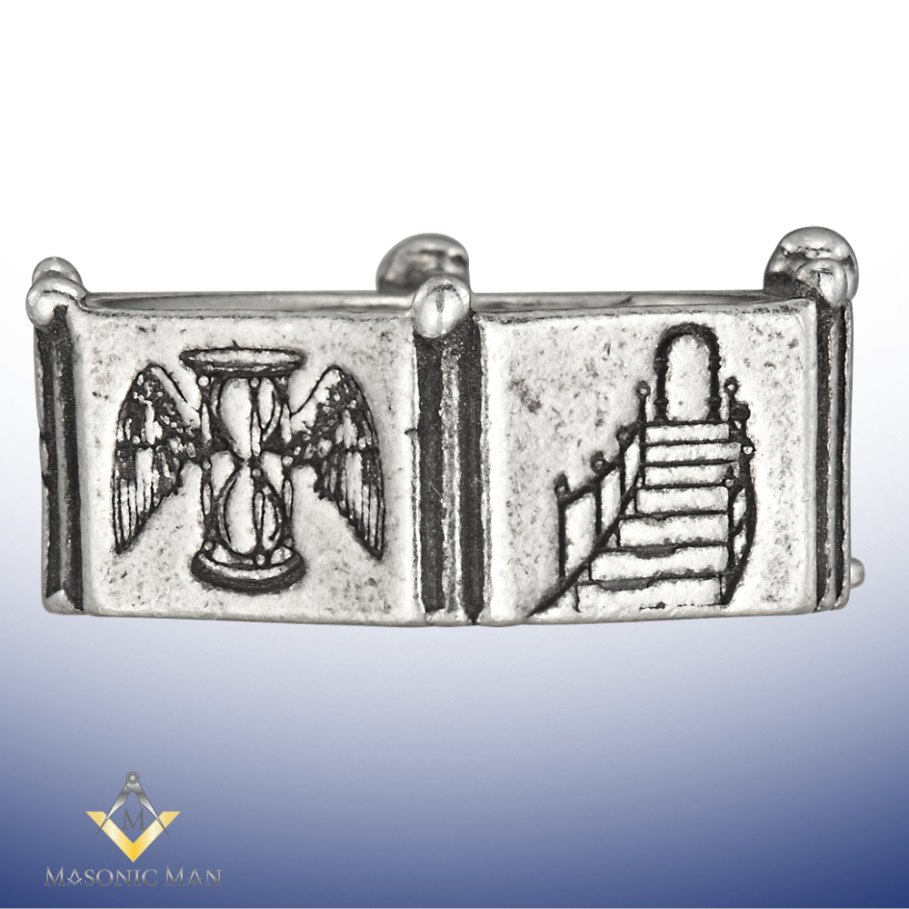 Made In England Pewter Masonic Ring - 6 Sided