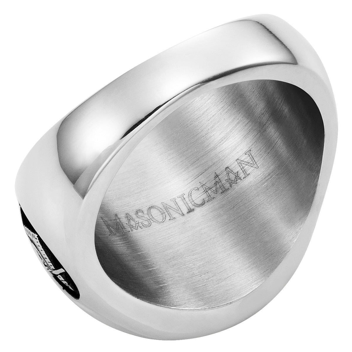 MasonicMan Square and Compass Stainless Steel Ring