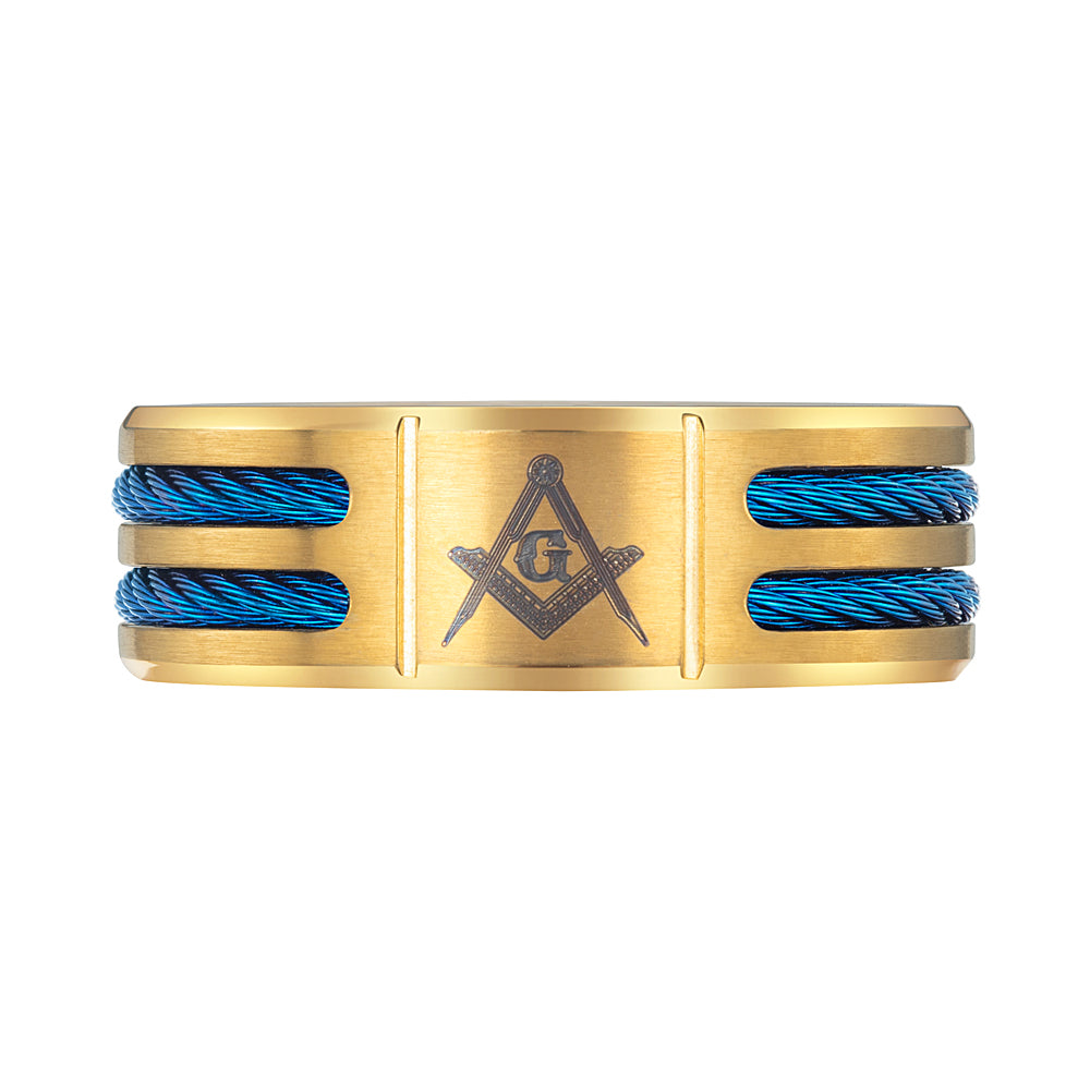 MasonicMan Mens Titanium Freemason Masonic Ring