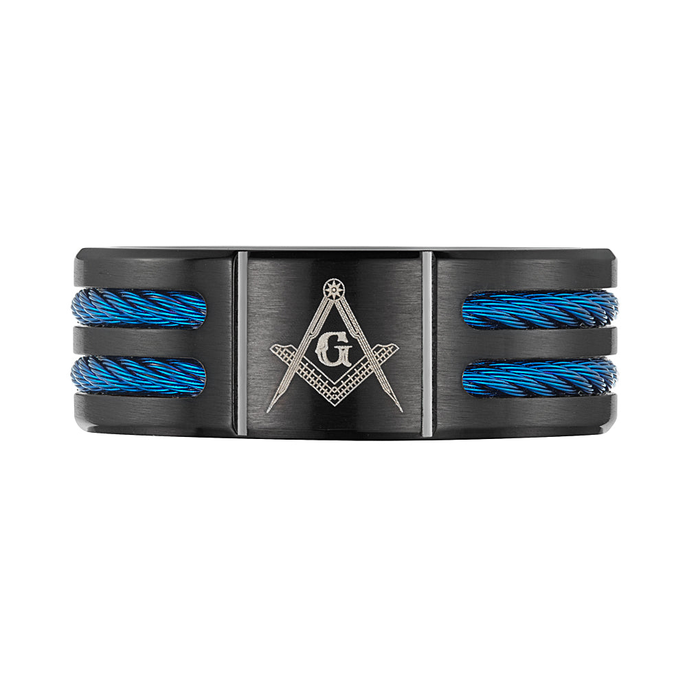 MasonicMan Mens Titanium Freemason Masonic Ring