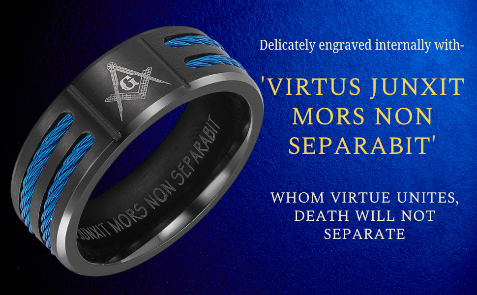 MasonicMan Mens Titanium Freemason Masonic Ring