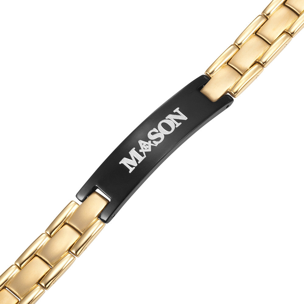 MasonicMan Titanium Magnetic Masonic Bracelet