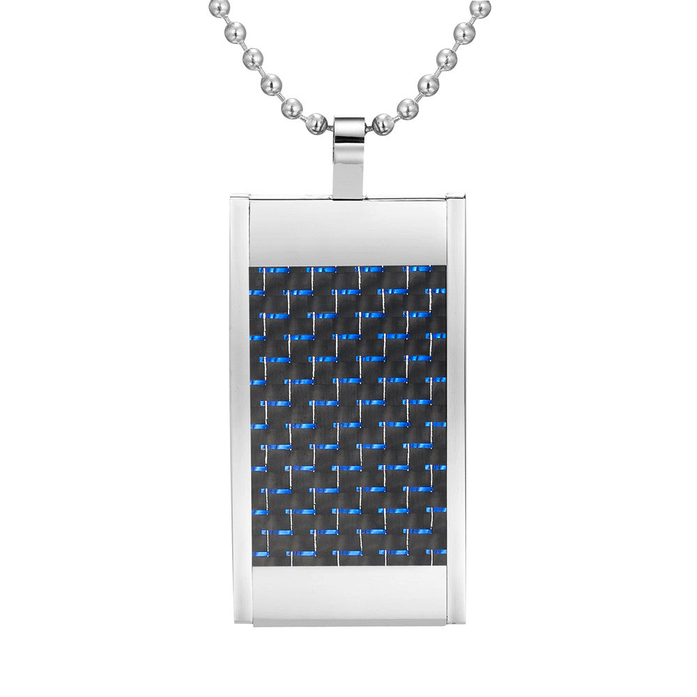 MasonicMan Reversible Blue Carbon Fiber Pendant