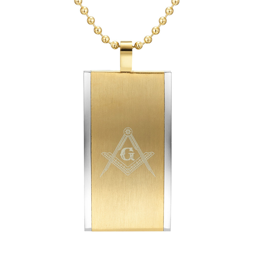 MasonicMan Reversible Black Carbon Fiber Pendant