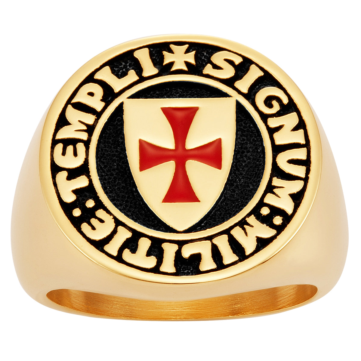 TemplarMan Templar Cross with Latin Engraving